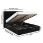 GRADE A1 - Black Velvet King Size Ottoman Bed with Winged Headboard - Maddox