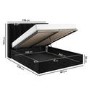 GRADE A1 - Black Velvet King Size Ottoman Bed with Winged Headboard - Maddox