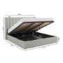 GRADE A1 - Grey Fabric Super King Ottoman Bed With Winged Headboard - Maddox