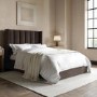 Small Double Chocolate Brown Velvet Ottoman Bed - Maddox