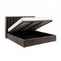 Chocolate Brown Super King Size Velvet Ottoman Bed - Maddox