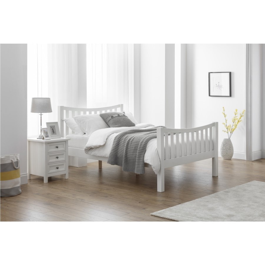 Julian Bowen Madison Curved Kingsize Bed in White