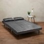 2 Seater Futon Sofa Bed in Grey Velvet - Madison