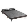 2 Seater Futon Sofa Bed in Grey Velvet - Madison