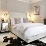 GRADE A2 - Off-White Fabric King Size Ottoman Bed with Winged Headboard - Maeva