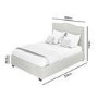 French Grey Upholstered King Size Ottoman Bed - Maeva