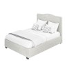 French Grey Upholstered King Size Ottoman Bed - Maeva