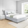 Light Grey Velvet King Size Ottoman Bed with Legs - Margot