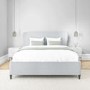 Light Grey Velvet King Size Ottoman Bed with Legs - Margot