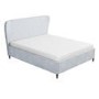 Light Grey Velvet King Size Ottoman Bed with Legs - Margot