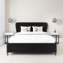 Dark Grey Velvet Double Ottoman Bed with Legs - Margot