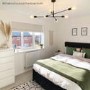 Dark Grey Velvet Double Ottoman Bed with Legs - Margot