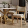 Beige Upholstered Cushioned Dining Chair - Maggie