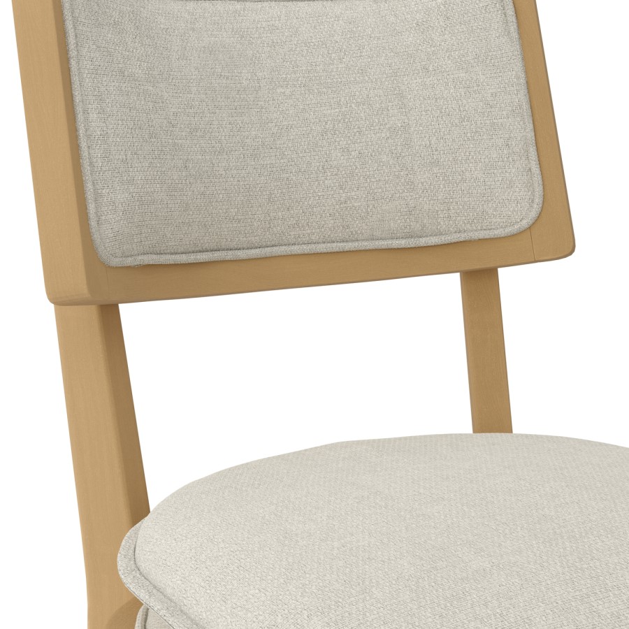 Beige Upholstered Cushioned Dining Chair - Maggie