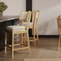 Beige Upholstered Cushioned Kitchen Counter Stool - Maggie