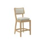 Beige Upholstered Cushioned Kitchen Counter Stool - Maggie