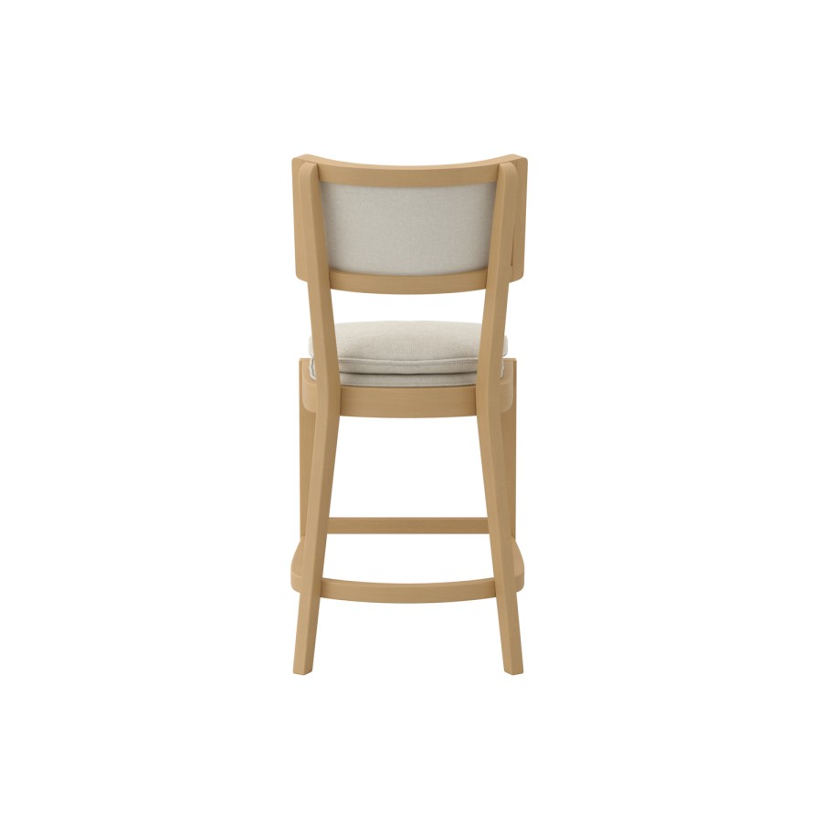 Beige Upholstered Cushioned Kitchen Counter Stool - Maggie