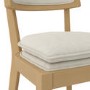 Beige Upholstered Cushioned Kitchen Counter Stool - Maggie