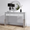 Silver Mirrored Dressing Table with 2 Drawers - Mariah