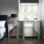 GRADE A1 - Mirrored Dressing Table with 2 Drawers - Mariah