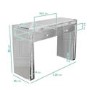 Silver Mirrored Dressing Table with 2 Drawers - Mariah