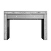 Mariah Crushed Diamond Mirrored Console Table in Silver