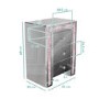 GRADE A1 - Mariah Crush Diamond Mirrored Bedside Table in Pink