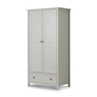 Julian Bowen Maine 2 Door Combination Wardrobe in Grey Julian Bowen Maine 2 Door Combination Wardrobe in Grey