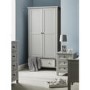 Julian Bowen Maine 2 Door Combination Wardrobe in Grey