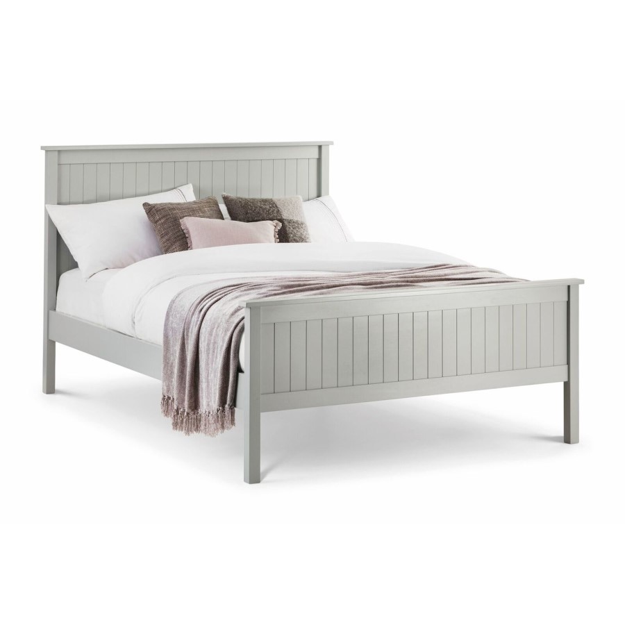 GRADE A1 - Julian Bowen Maine Dove Grey Kingsize Bed