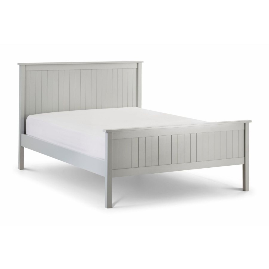 GRADE A1 - Julian Bowen Maine Dove Grey Kingsize Bed