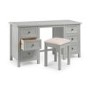 GRADE A2 - Julian Bowen Maine Dressing Table in Dove Grey