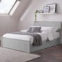 Grey Wooden Double Ottoman Bed - Maine - Julian Bowen