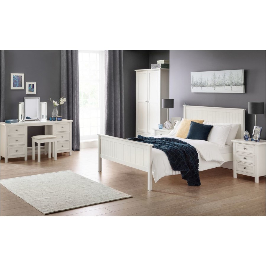 Julian Bowen Maine 6 Drawer Wide Chest of Drawers in White