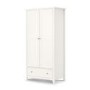 GRADE A2 - Julian Bowen Maine 2 Door Combination Wardrobe in White