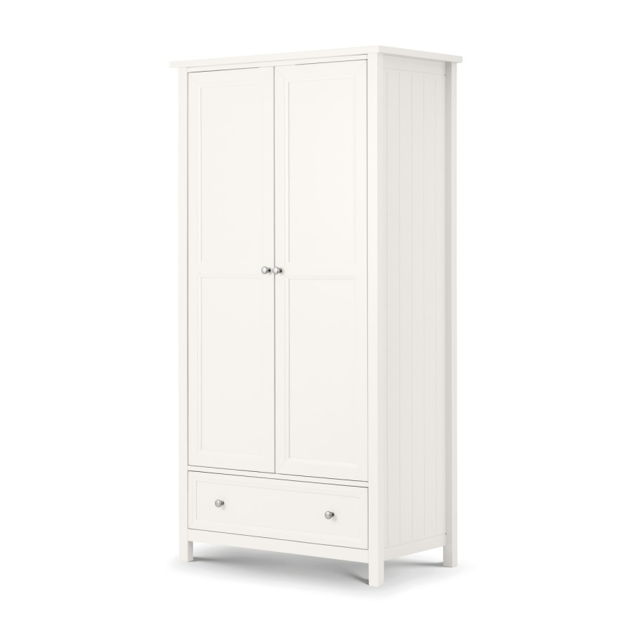 Julian Bowen Maine 2 Door Combination Wardrobe in White