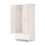 GRADE A2 - Julian Bowen Maine 2 Door Combination Wardrobe in White