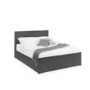 Dark Grey Wooden Double Ottoman Bed - Maine - Julian Bowen