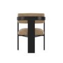 Brown Velvet Curved Dining Chair with Black Exposed Back - Mai