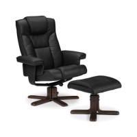 Julian Bowen Malmo Swivel Recliner And Footstool In Black