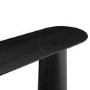 Black Wooden Console Table with Flared Legs - Malia