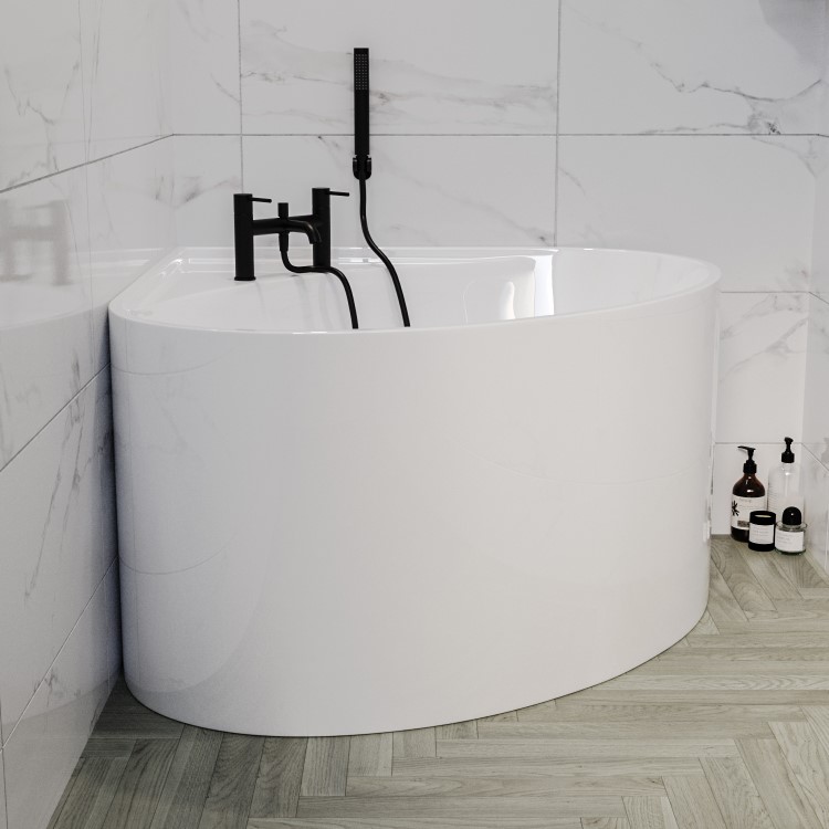 Freestanding Small Round Corner Bath 1000 x 1000mm - Malta