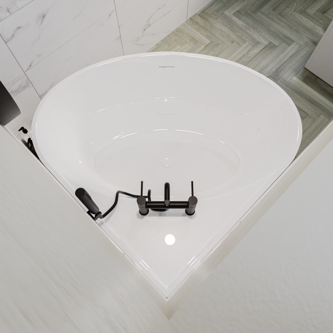 Freestanding Small Round Corner Bath 1000 x 1000mm - Malta