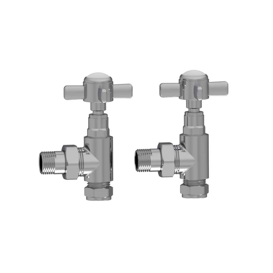 Maesta Chrome Modern Manual Angled Valves pair