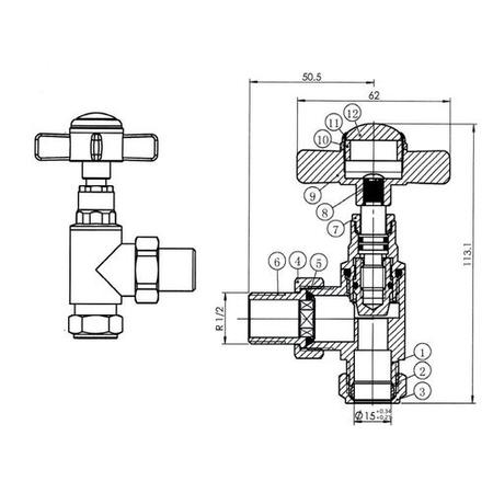 Maesta Chrome Modern Manual Angled Valves pair