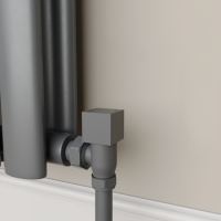 Elego Anthracite Gray Modern Manual Angled Valves (pair)