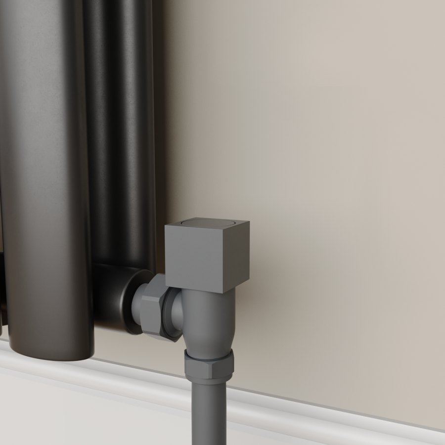 Elego Anthracite Gray Modern Manual Angled Valves (pair)