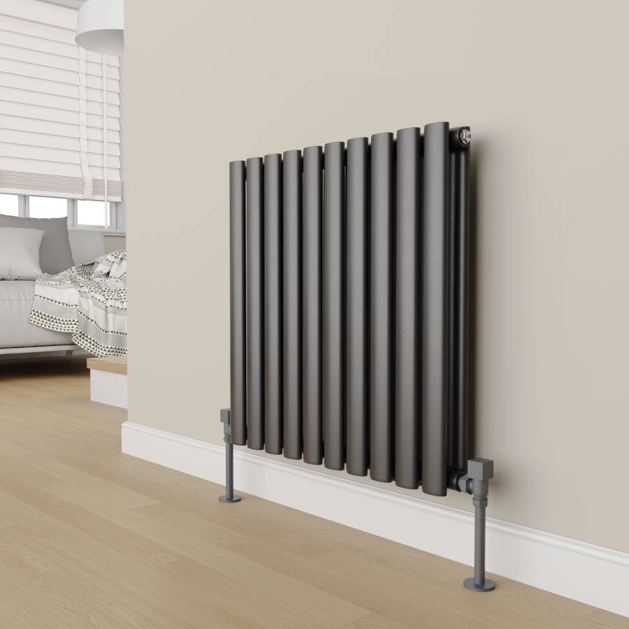 Elego Anthracite Gray Modern Manual Angled Valves (pair)