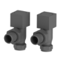 Elego Anthracite Gray Modern Manual Angled Valves (pair)