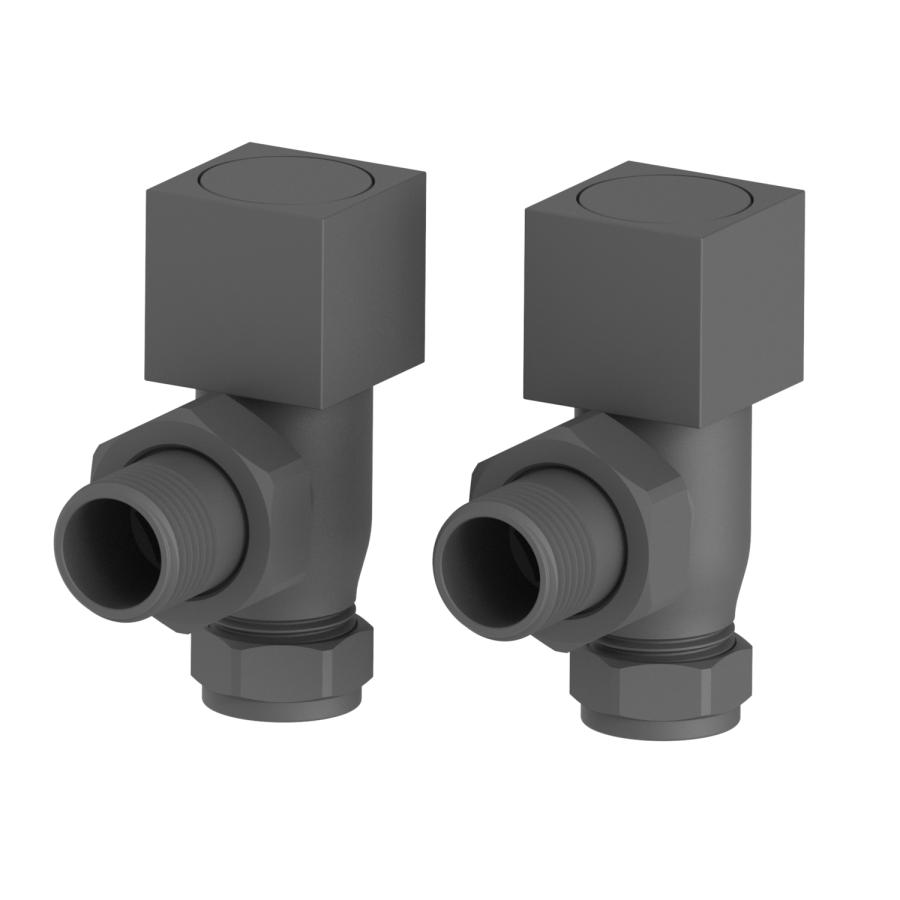 Elego Anthracite Gray Modern Manual Angled Valves (pair)